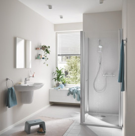 Комплект змішувачів для ванної Grohe QuickFix Precision Flow 3 в 1 з душовим набором хром UA202503TE