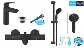 Комплект змішувачів для ванної Grohe QuickFix Start 3 в 1 з душовим набором UA303304TM