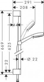 Комплект смесителей для ванной Hansgrohe Logis 3 в 1 с душевым набором хром 20200001