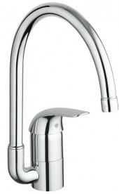 Комплект змішувачів для ванної та кухні Grohe Euroeco 4 в 1 з душовим набором хром 123242K