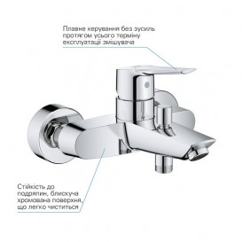 Комплект смесителей для ванной и кухни Grohe QuickFix Start 4 в 1 с душевым набором хром UA202301KE