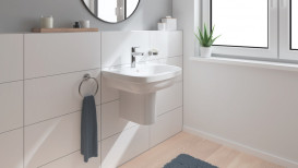 Комплект смесителей для ванной и кухни Grohe QuickFix Start 4 в 1 с душевым набором хром UA202301KE