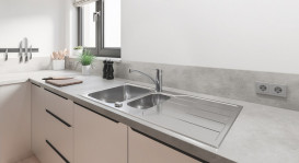 Комплект смесителей для ванной и кухни Grohe QuickFix Start 4 в 1 с душевым набором хром UA202301KE