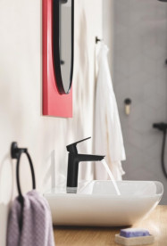 Комплект смесителей для ванной и кухни Grohe QuickFix Start 4 в 1 с душевым набором черный матовый UA303311MK