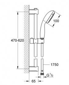 Комплект смесителей для ванной и кухни Grohe QuickFix Start Edge 4 в 1 с душевым набором хром UA202501SK