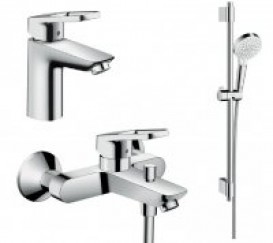 Комплект змішувачів для ванної з душовим гарнітуром Ravak Classic 5 в 1 (CL 012 + CL 022 + 953.00 + 972.00 + 911.00) 70320254