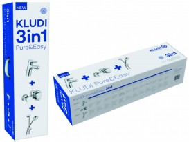 Комплект смесителей для ванной с душевым гарнитуром 3 в 1 Kludi Pure&Easy латунь хром 376850565