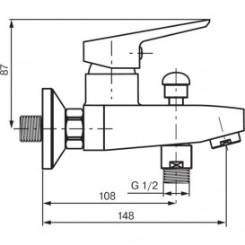 Комплект змішувачів для ванної з душовим гарнітуром KollerPool Twin хром NT0100 + NT0200 + TN010