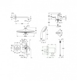 Комплект смесителей Grohe Eurosmart 7в1 хром 25183005
