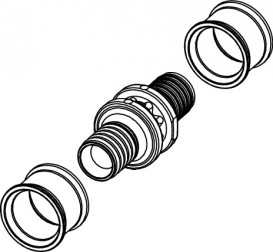 Комплект соединения труба-труба с пресс-втулками TECE TECEflex для труб SLQ 771516xx 16-16 мм 77220015