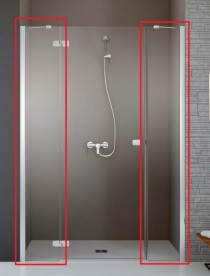 Комплект стінок фронтальних Radaway Fuenta New / Essenza New S хром / прозоре скло 384090-01-01