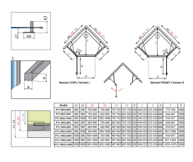 Комплект стінок Radaway Essenza New Black PTJ 90Zх100S чорний / прозоре скло 385056-54-01