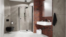 Комплект стінок Radaway Essenza New Black PTJ 90Zх100S чорний / прозоре скло 385056-54-01