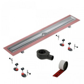 Комплект TECE TECElinus для монтажа дренажного канала с основой для плитки tile 700 мм нержавеющая сталь 15101070