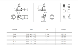 Комплект Теrma Dexter термостатический трехосевой левый хром TGETCG6-CR