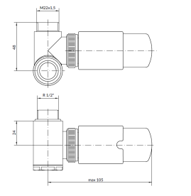 Комплект Теrma Integra All in One термостатичний триосьовий правий чорний глянецьTGETINTEPK9P5