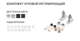 Комплект Теrma регулюючий кутовий латунь хром WRZRCK1-CR