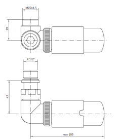 Комплект Теrma Vision All in One термостатичний триосьовий лівий чорний матовий TGETVISILK9M5