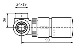 Комплект термостатичний Теrma трьохосьовий з інтегрованим трійником лівий латунь сатин WRZTCG4-ST