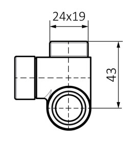 Комплект термостатичний Теrma трьохосьовий з інтегрованим трійником лівий латунь сатин WRZTCG4-ST