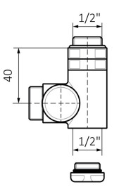 Комплект термостатичний Теrma трьохосьовий з інтегрованим трійником лівий латунь сатин WRZTCG4-ST