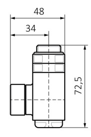 Комплект термостатический Теrma трехосевой с интегрированным тройником правый латунь сатин WRZTCG5-ST