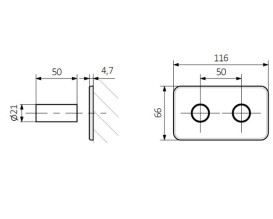 Комплект вентилів інтегрований термостатичний Terma Twins All in One правий чорний мат TGETTWINPK9M5