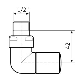 Комплект вентилей Теrma регулирующий трехосный левый латунь сатин WRZRC31-ST