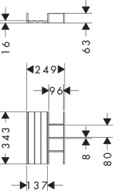 Комплект органайзеров для тумбы Hansgrohe IntraStoris натуральный дуб 54150230