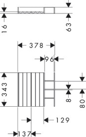Комплект органайзеров для тумбы Hansgrohe IntraStoris натуральный дуб 54151230