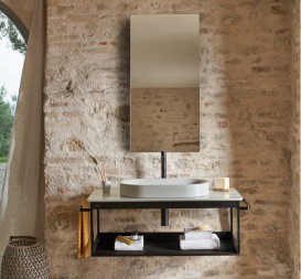 Консоль для раковини Catalano Horizon 95 см підвісна чорний матовий 5S10050NS