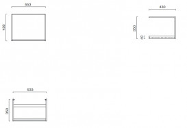 Консоль для раковины Catalano New Premium 55х43 см черный матовый 5ST60GRNS