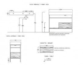 Консоль для раковины Hidra Faster Kiub 101х46 см темная ель KSCP100 111 abete scuro