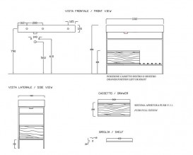 Консоль для раковини Hidra Faster Kiub 101х46 см дуб рустикаль KSCG100 110 rovere rustico