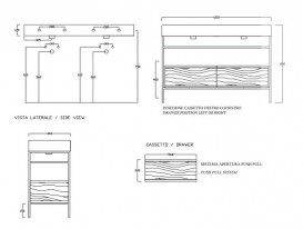 Консоль для раковины Hidra Faster Kiub 121х46 см темная ель KS2C120 111 abete scuro