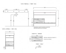 Консоль для раковини Hidra Faster Kiub 121х46 см дуб рустикаль KSCP120 110 rovere rustico