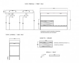 Консоль для раковины Hidra Faster Kiub 121х46 см темная ель KSCG120 111 abete scuro