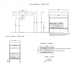 Консоль для раковины Hidra Faster Kiub 81х46 см дуб рустикаль KSCP80 110 rovere rustico