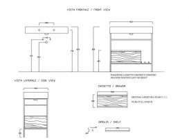 Консоль для раковини Hidra Faster Kiub 81х46 см темна ялина KSCG80 111 abete scuro
