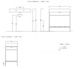 Консоль для раковины Hidra Faster Kiub 81х46 см темный бетон KSP80 112 cemento scuro