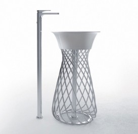 Консоль для раковины Hidra Wire металл белый матовый W3 006 bianco matt