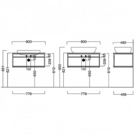 Консоль для раковины Kerama Marazzi Plaza Next подвесная 80 см черный матовый PL.N.80.02\BLK.M