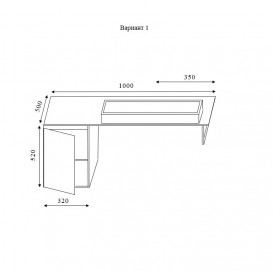 Консоль для раковины Marsan Nikolet 100х50 МДФ белый/столешница акриловый камень Nikolet2-100х50white