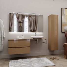 Консоль для раковины Marsan Nikolet 150х50 МДФ капучино/столешница стекло Nikolet150х50cappuccino