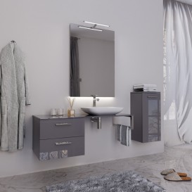 Консоль для раковины Marsan Oscar 120х50 МДФ бисмарк/столешница стекло Oscar120х50bismarck