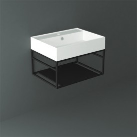 Консоль для раковины Simas Agile подвесная 61х46 см металл черный матовый AGSS61