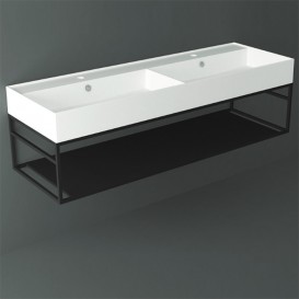 Консоль для раковины Simas Agile подвесная 141х46 см металл черный матовый AGSS141D