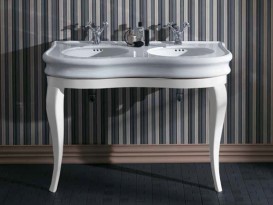 Консоль для раковини Simas Lante підлоги 113х50.5 см дерево білий глянцевий LAM120