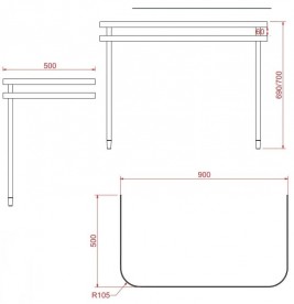 Консоль под раковину ArtCeram Azuley на 90 см белый глянцевый/хром AZA003 71;01