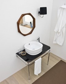 Консоль под раковину ArtCeram Azuley на 90 см чёрный глянцевый/хром AZA003 71;03